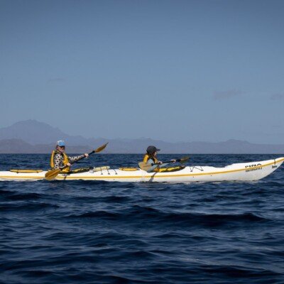 kayaking through the bay